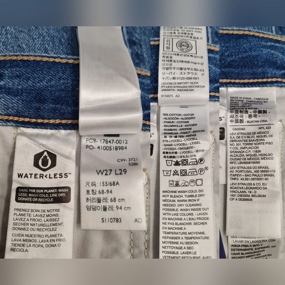 Levi's Premium High Loose Taper Blue Denim Jeans Women's Size Tag 27x29 - Picture 12 of 16